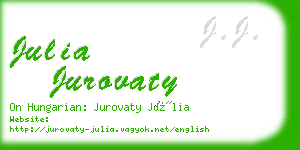 julia jurovaty business card